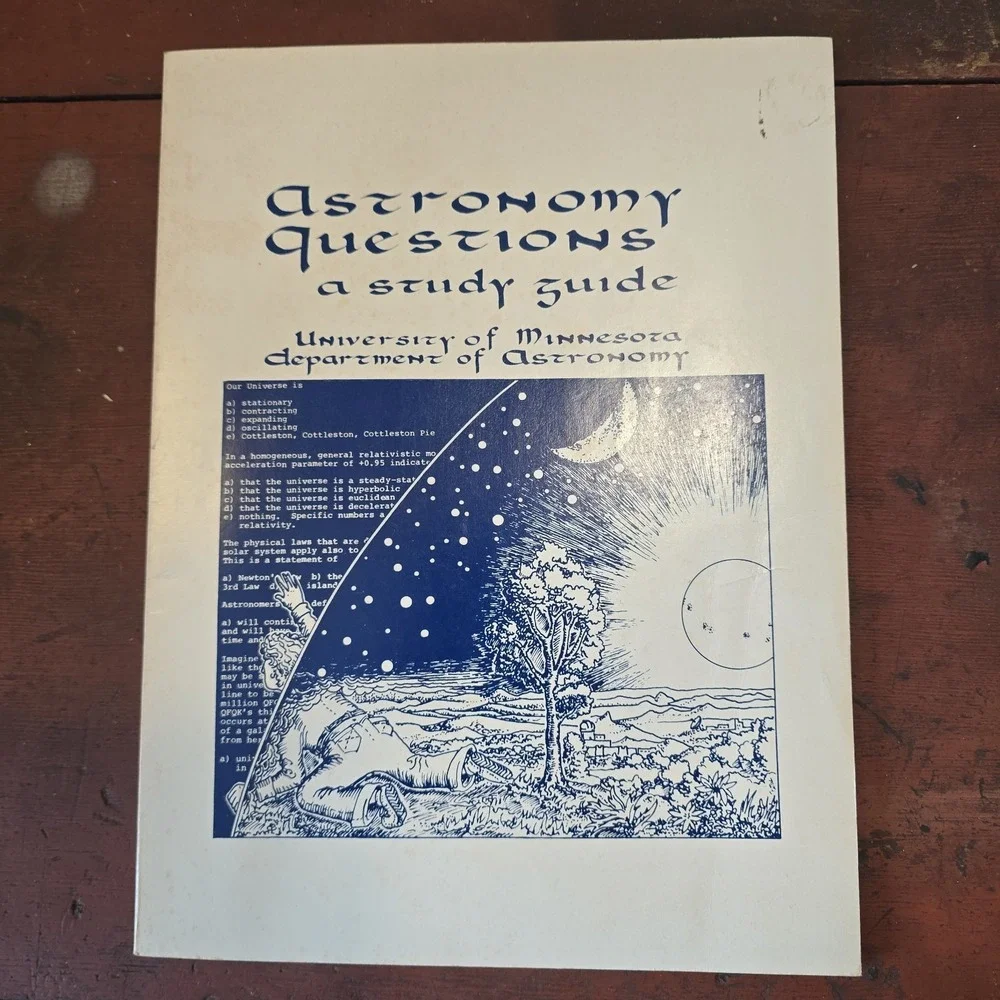 Astronomy Questions - A Study Guide - University of Minnesota MN 1980 Book‎ RARE